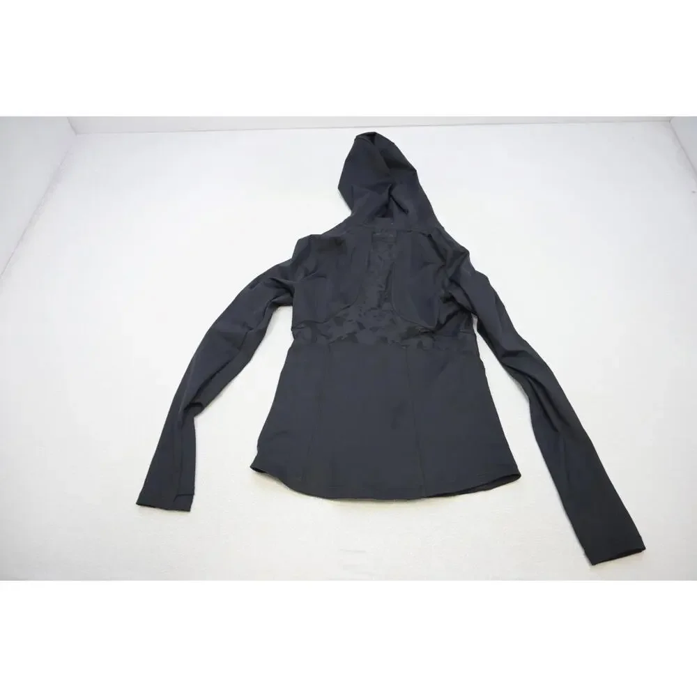 Under Armour Hoodie HeatGear Fitted Stretch Athletic Jacket Black‎ Womens Small